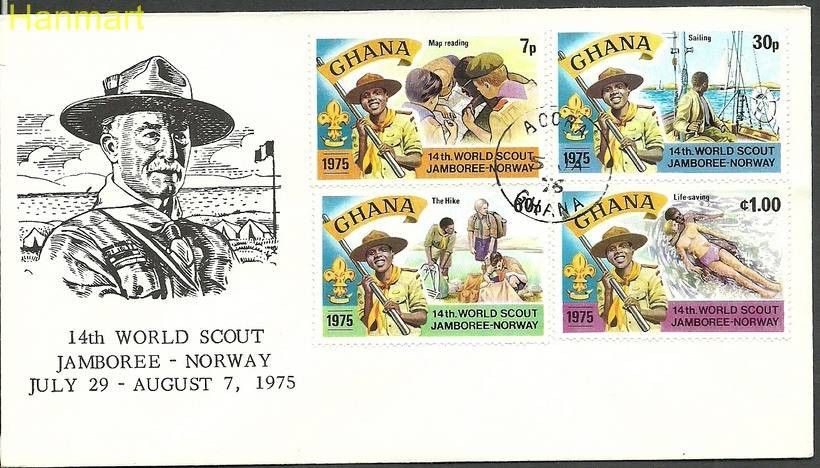 Znaczek Ghana 1976 Mi 613-616 FDC