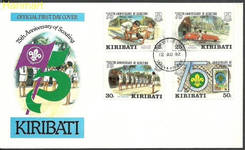 Znaczek Kiribati 1982 Mi 408-411 FDC