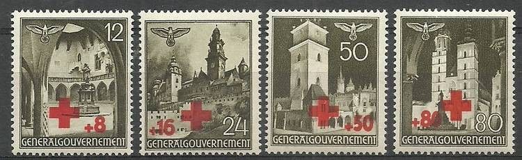 Znaczek Generalna Gubernia / GG 1940 Mi 52-55 Fi 52-55 Czyste **