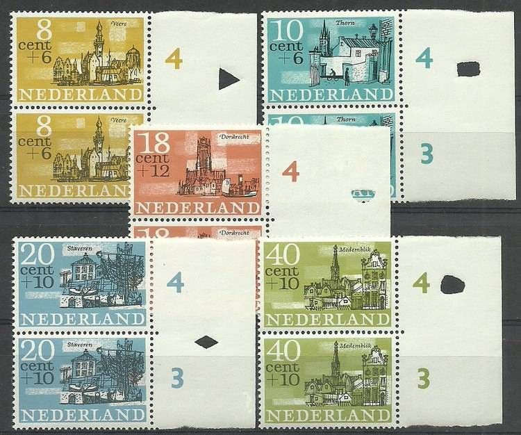Znaczek Holandia 1965 Mi 843-847 Czyste **
