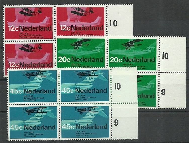Znaczek Holandia 1968 Mi 902-904 Czyste **