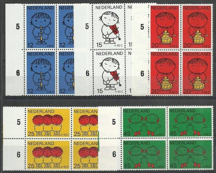 Znaczek Holandia 1969 Mi 928-932 Czyste **