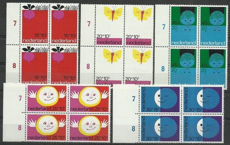 Znaczek Holandia 1971 Mi 969-973 Czyste **
