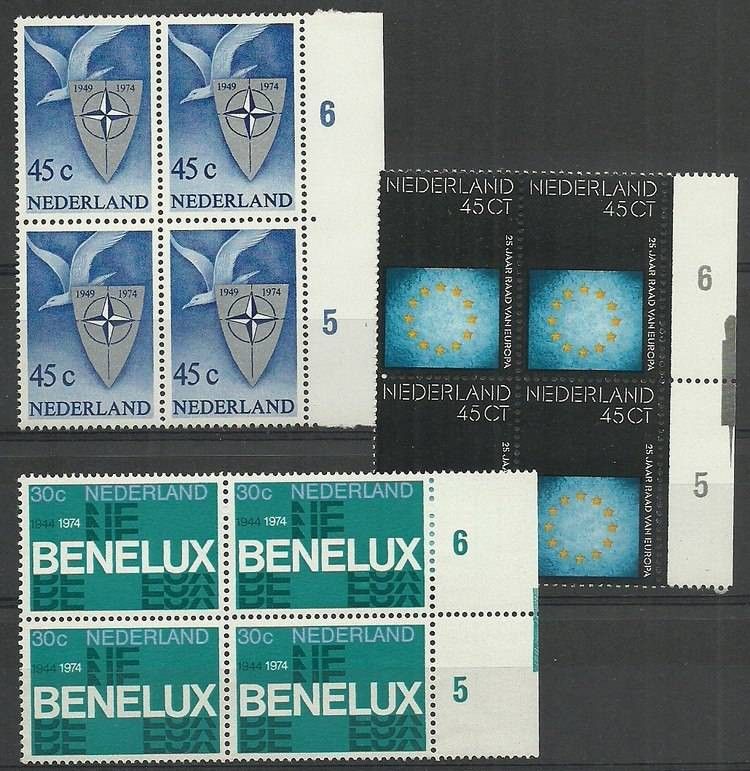 Znaczek Holandia 1974 Mi 1035-1037 Czyste **