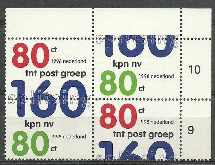 Znaczek Holandia 1998 Mi 1663-1664 Czyste **