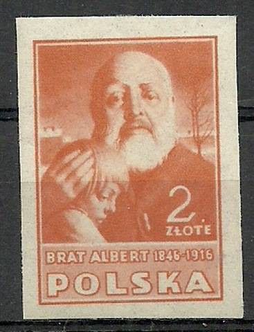 Znaczek Polska 1947 Mi 464B Fi 430A Czyste **