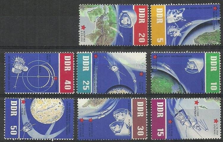 Znaczek NRD / DDR 1962 Mi 926-933 Czyste **