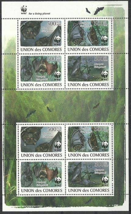 Znaczek Komory 2009 Mi ark 2212-2215 Czyste **