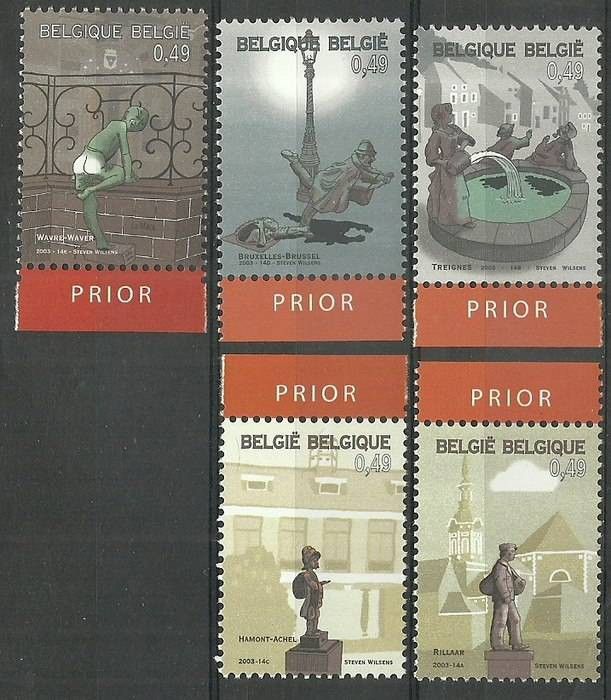 Znaczek Belgia 2003 Mi 3243-3247 Czyste **
