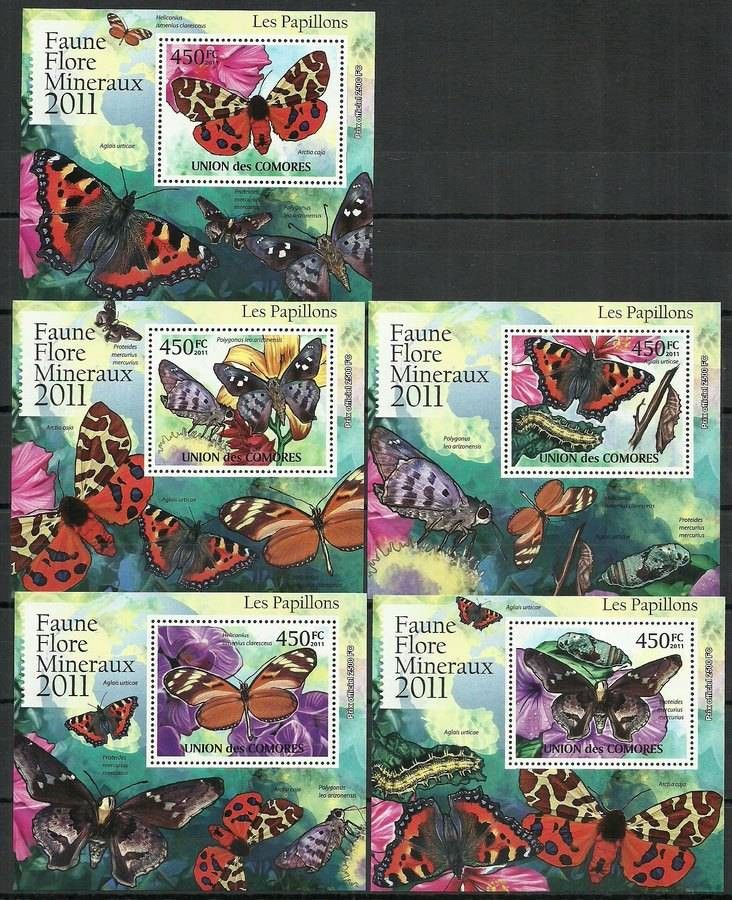 Znaczek Komory 2011 Mi 2976-2980 Czyste **