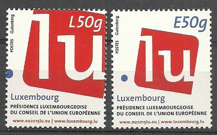 Znaczek Luksemburg 2015 Mi 2056-2057 Czyste **