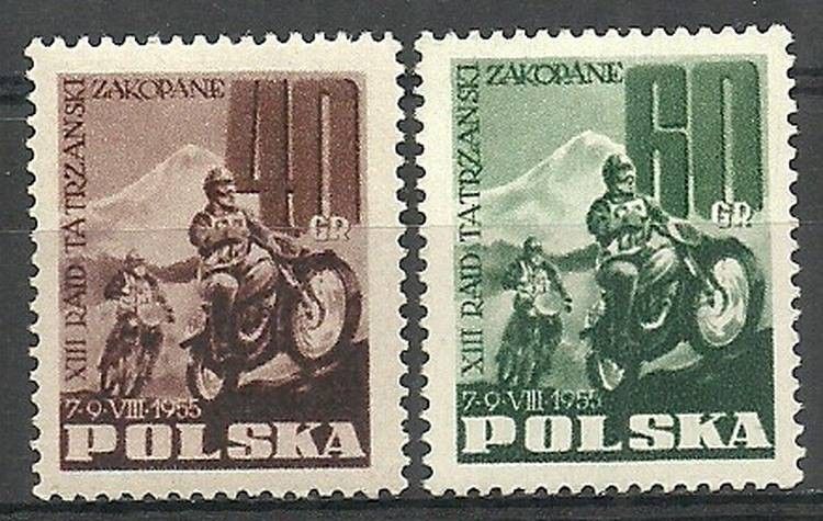 Znaczek Polska 1955 Mi 928A-929C Fi 786-787 Czyste **