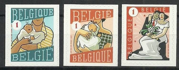 Belgia 2007 Mi 3785-3787 Czyste **