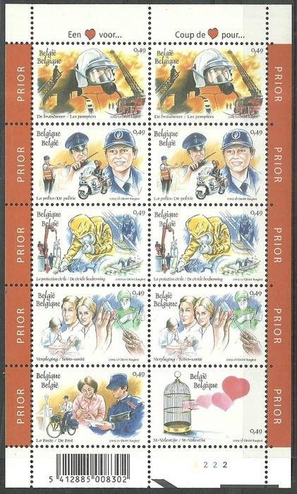 Znaczek Belgia 2003 Mi ark 3199-3204 Czyste **