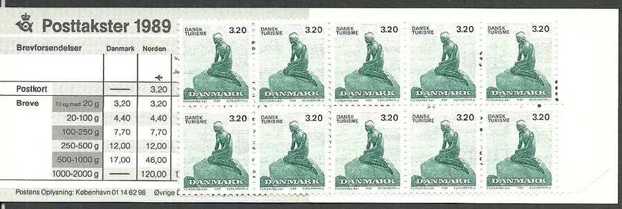 Znaczek Dania 1989 Mi mh 943 Czyste **