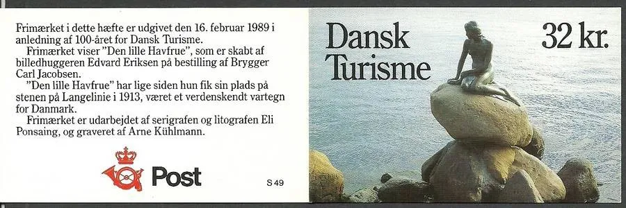 Znaczek Dania 1989 Mi mh 943 Czyste **
