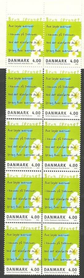 Znaczek Dania 2001 Mi mh 1271 Czyste **