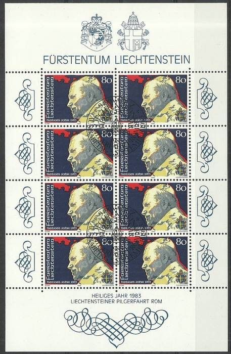 Znaczek Liechtenstein 1983 Mi ark 830 Stemplowane