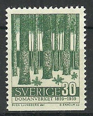 Znaczek Szwecja 1959 Mi 451Du Czyste **
