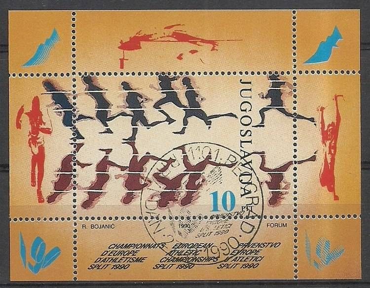 Znaczek Jugosławia 1990 Mi bl 37 Stemplowane