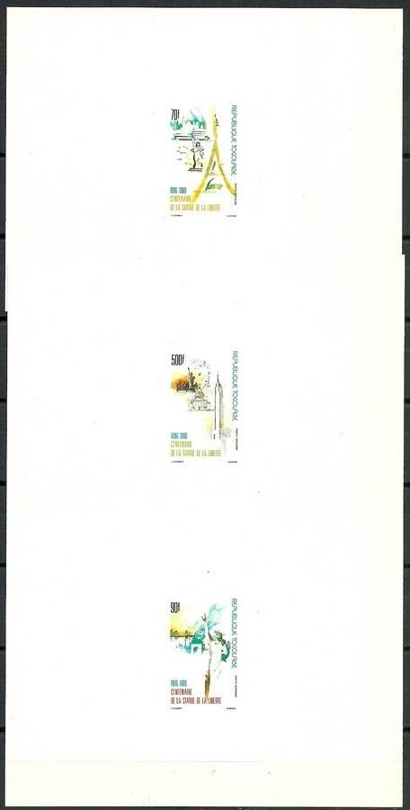 Znaczek Togo 1986 Mi 1949-1951B Czyste **