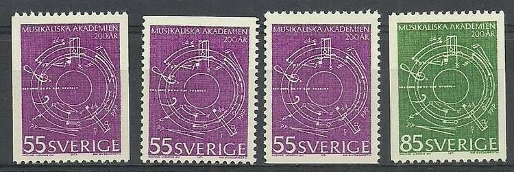 Znaczek Szwecja 1971 Mi 713C,Do,Du-714C Czyste **