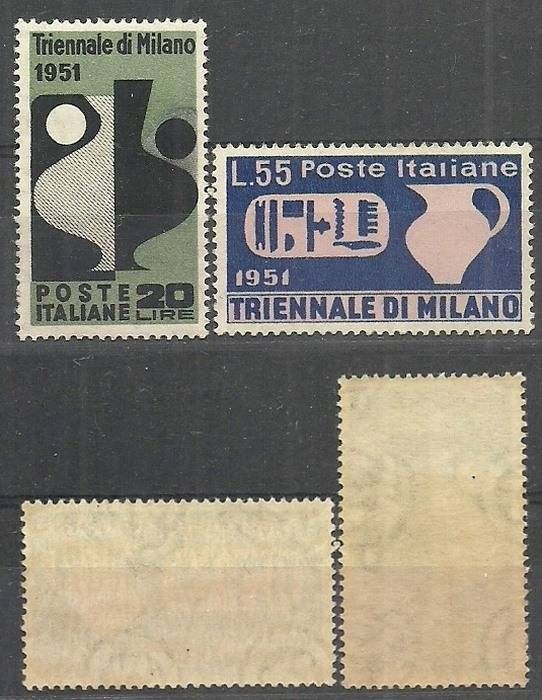 Znaczek Włochy 1951 Mi 839-840 Czyste **