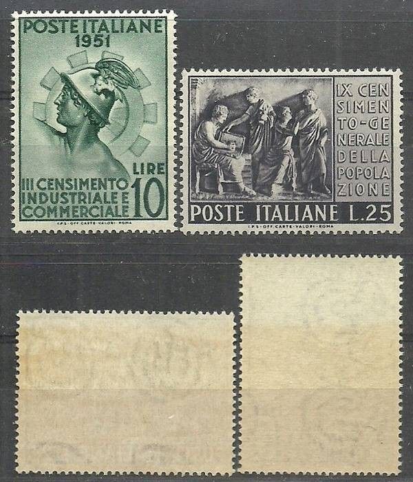Znaczek Włochy 1951 Mi 848-849 Czyste **