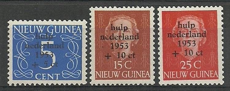 Znaczek Nowa Gwinea Holenderska 1953 Mi 22-24 Czyste **