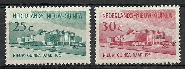 Znaczek Nowa Gwinea Holenderska 1961 Mi 67-68 Czyste **