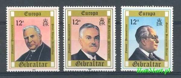 Znaczek Gibraltar 1980 Mi 405-407 Czyste **