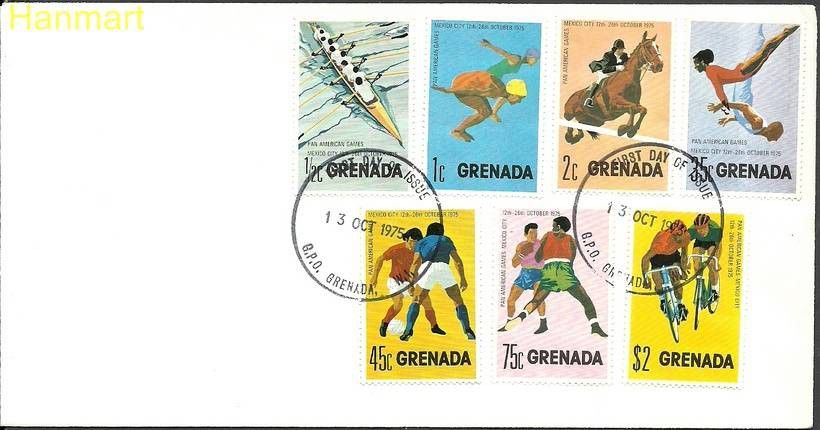 Znaczek Grenada 1975 Mi 701-707 FDC