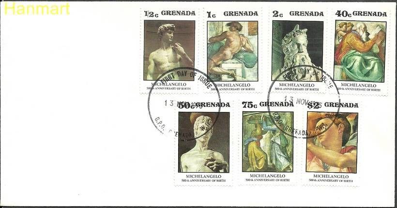 Grenada 1975 Mi 709-715 FDC
