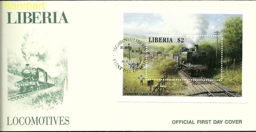 Znaczek Liberia 1988 Mi bl 116 FDC