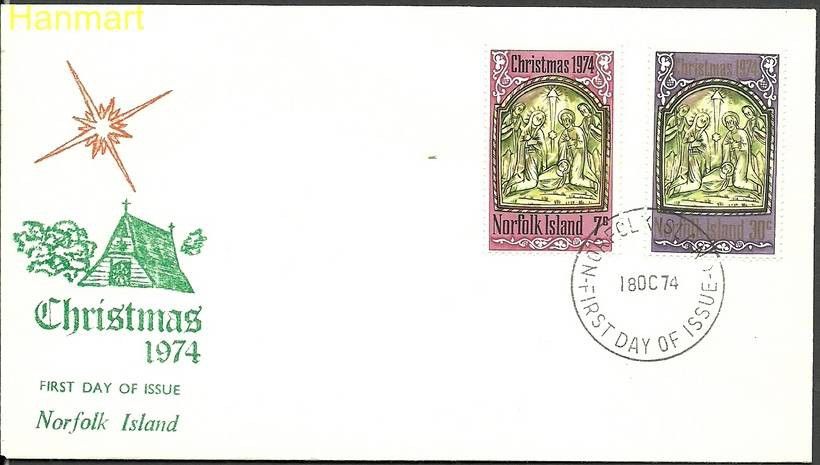 Znaczek Norfolk 1974 Mi 158-159 FDC