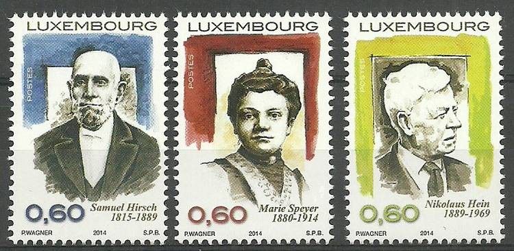 Znaczek Luksemburg 2014 Mi 2012-2014 Czyste **