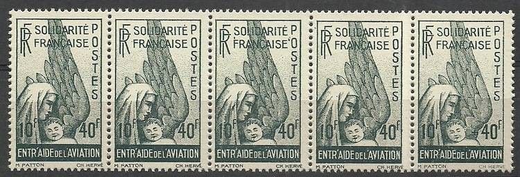 Znaczek Francja 1943 Mi aus 8 Czyste **
