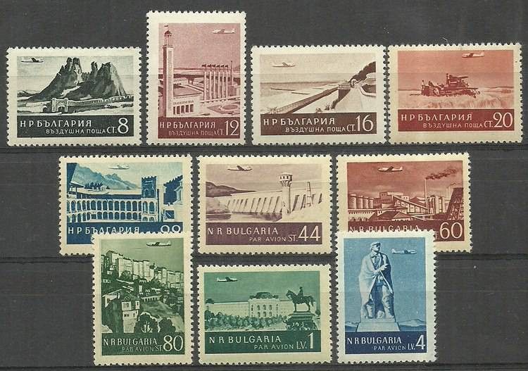 Znaczek Bułgaria 1954 Mi 904-913 Czyste **