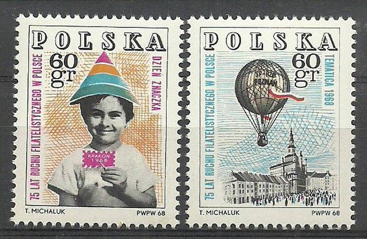 Znaczek Polska 1968 Mi 1852-1853 Fi 1705-1706 Czyste **