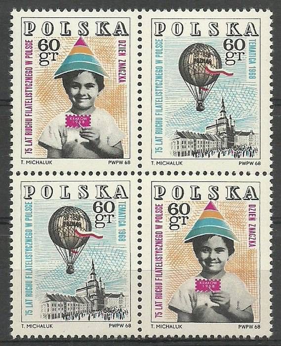 Znaczek Polska 1968 Mi 1852-1853 Fi 1705-1706 Czyste **
