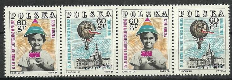Znaczek Polska 1968 Mi 1852-1853 Fi 1705-1706 Czyste **