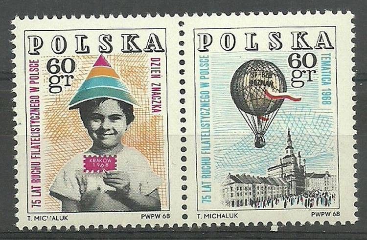Znaczek Polska 1968 Mi 1852-1853 Fi 1705-1706 Czyste **