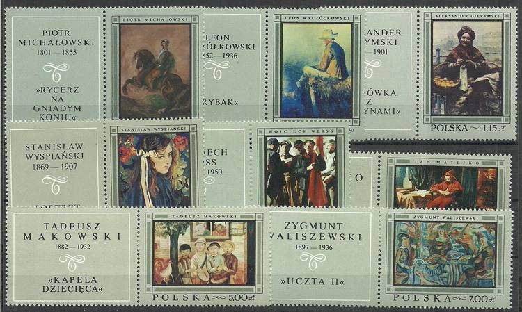Polska 1968 Mi 1864-1871 Fi 1717-1724 Czyste **