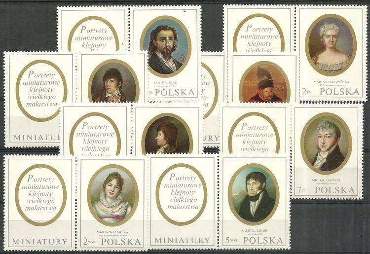 Znaczek Polska 1970 Mi zf 2017-2024 Fi zf 1870-1877 Czyste **