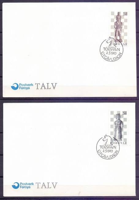 Znaczek Wyspy Owcze 1983 Mi 82-83 FDC