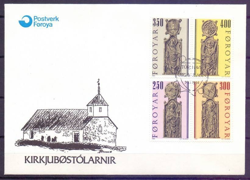 Znaczek Wyspy Owcze 1984 Mi 93-96 FDC