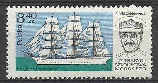 Znaczek Polska 1980 Mi 2704 Fi 2557 Czyste **