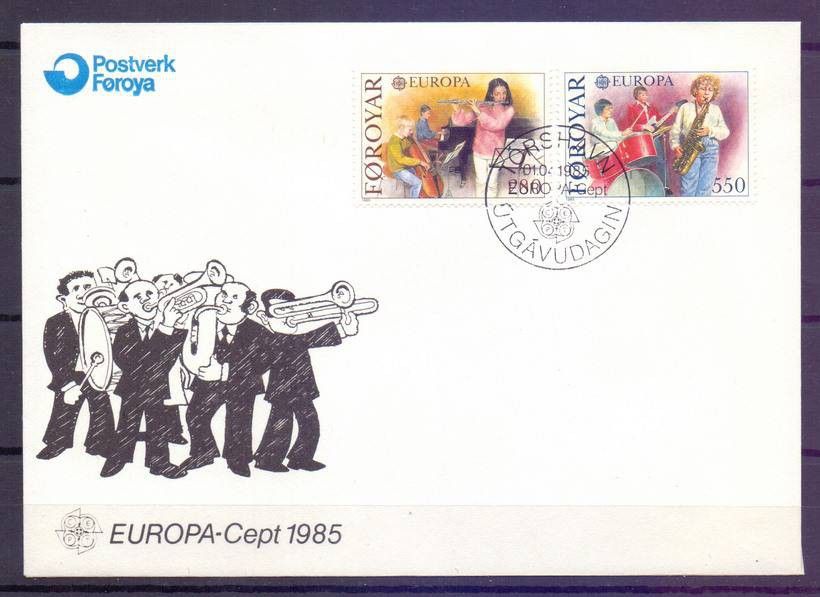 Znaczek Wyspy Owcze 1985 Mi 116-117 FDC