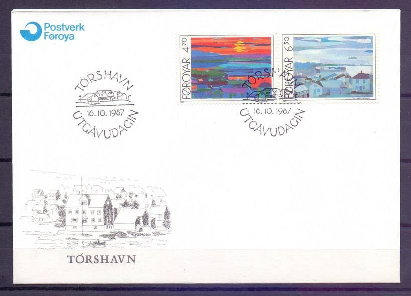 Znaczek Wyspy Owcze 1987 Mi 160-161 FDC