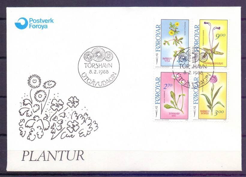 Znaczek Wyspy Owcze 1988 Mi 162-165 FDC